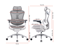 Sihoo DORO C300 PRO Mesh biały - 1542253 - zdjęcie 19